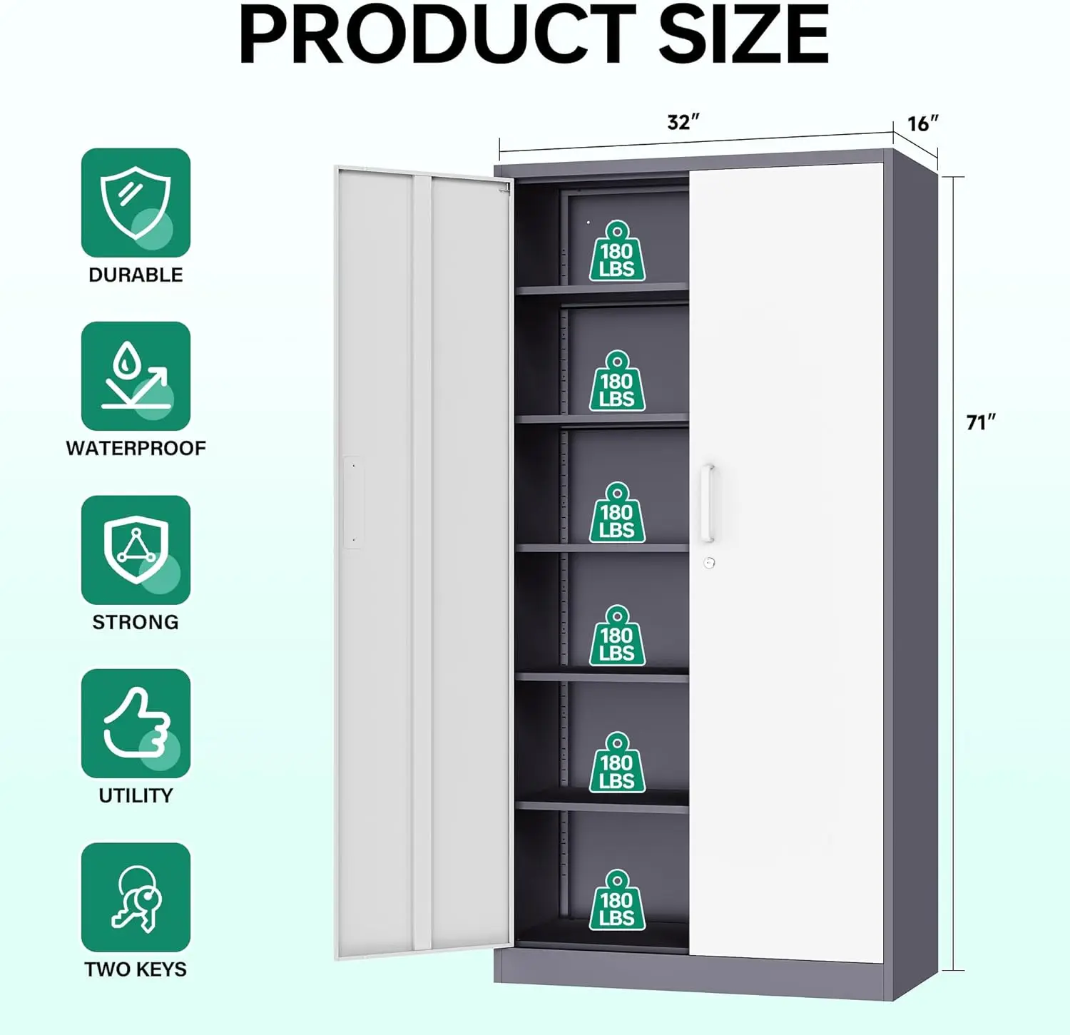 Organizador De Chaves Uniclife 40 Posições - Fechadura Combinação 3 Dígitos - Branco Com Prateleiras