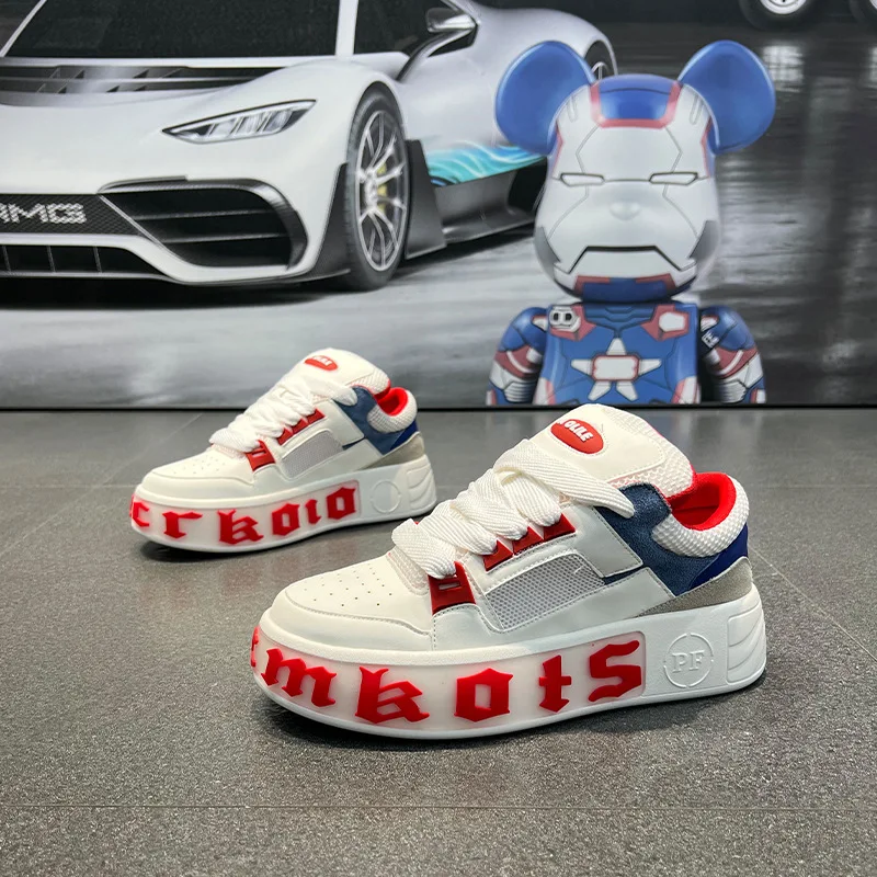 VersatileinsUniqueFashionable Comfortable Casual Shoes Trendy Letter Mens Thick Bottomed Height Increasing Shoes Breathable Rubb