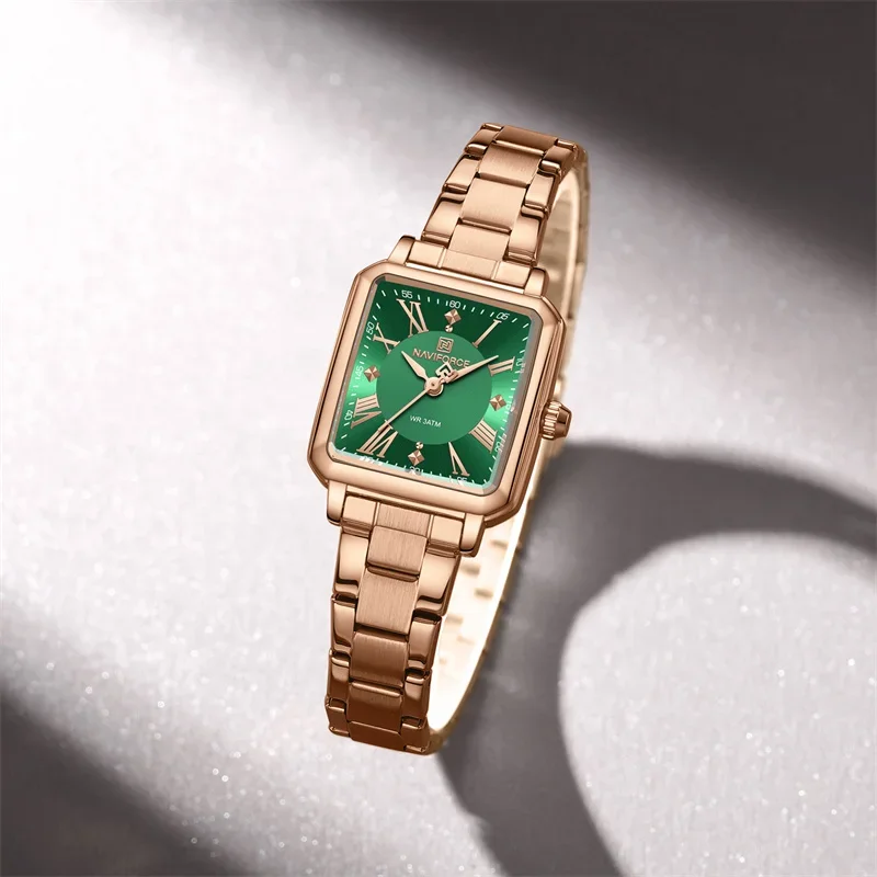 Elegant NAVIFORCE Luxury Women's Quartz Watch - 30m Waterproof Stainless Steel Fashion Timepiece