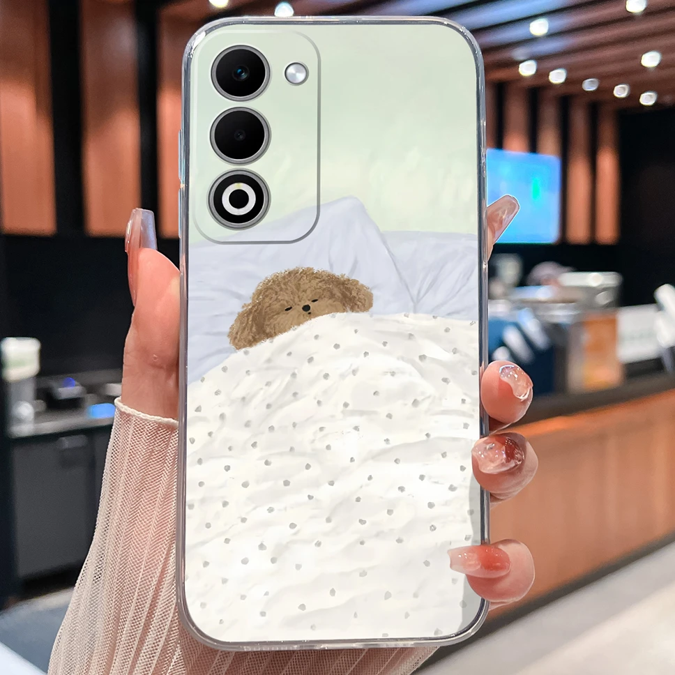 Lovely Animal Cartoon Soft TPU Transparent Silicone Bumper Phone Case