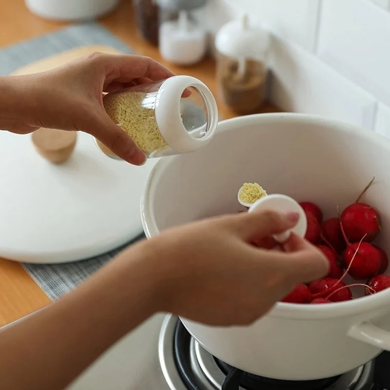 Spice Jar with Lid Spoon 6