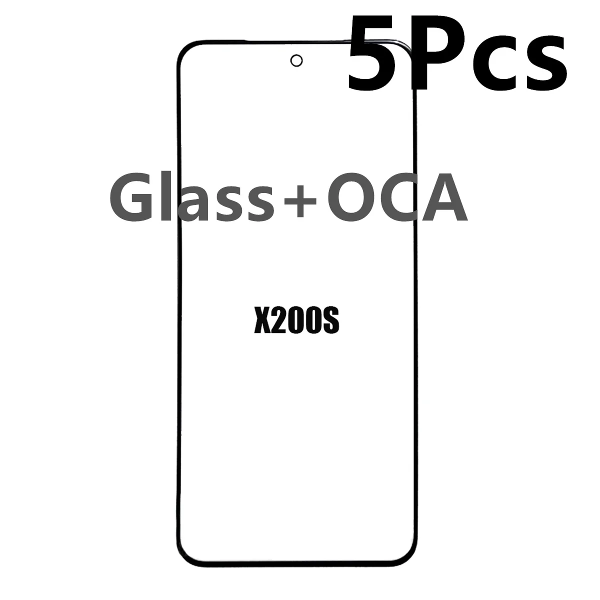 VIVO X300 X200 Pro mini Ultra X200S 터치 패널 유리 렌즈 커버용 OCA 접착 필름 교체가 포함된 5x 전면 외부 유리
