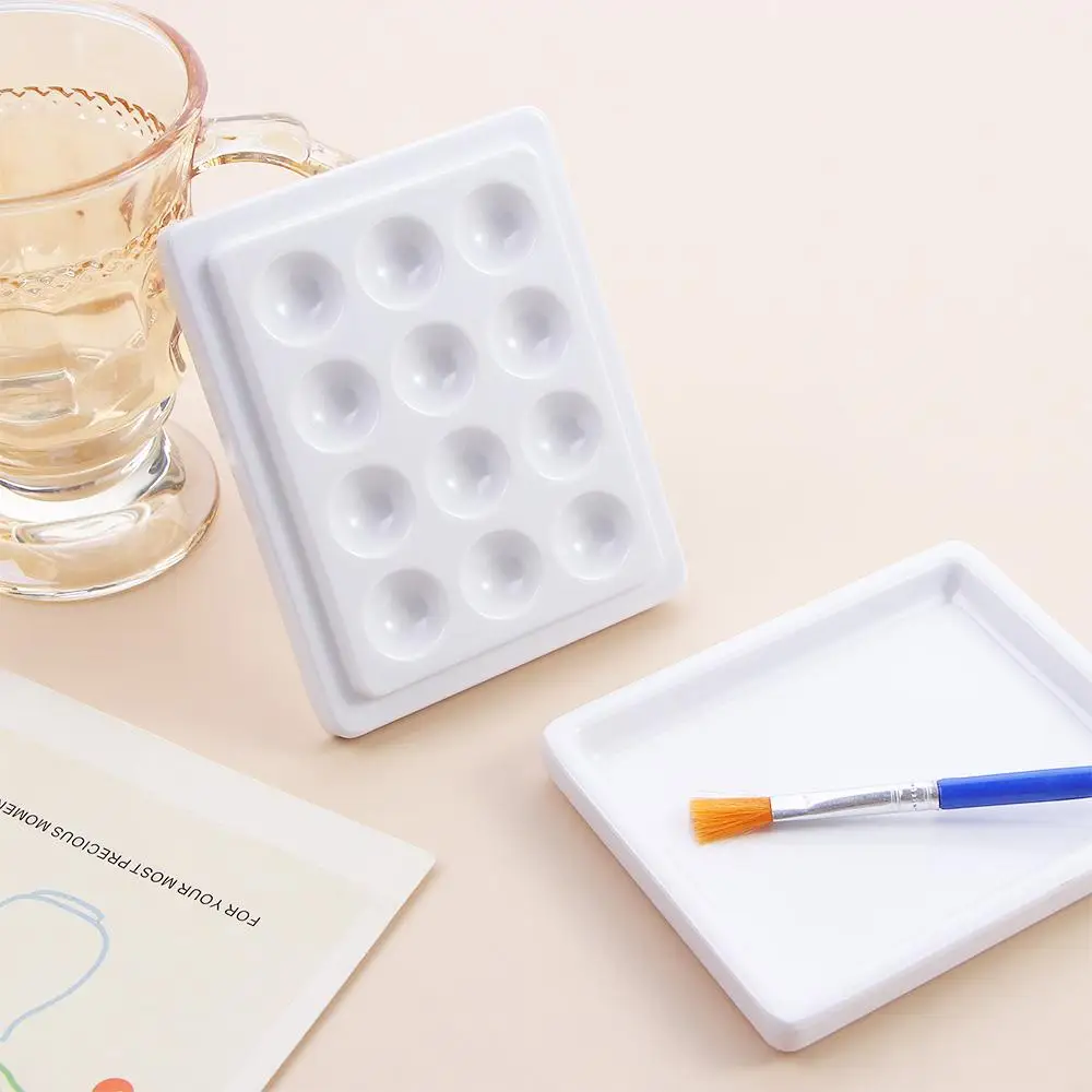 DIY 페인트 혼합 접시 네일 페인팅 도구, 네일 안료 거치대, 네일 아트 컬러 팔레트, 수채화 광택제 팔레트