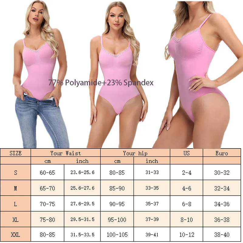 Faja moldeadora de tirantes para mujer, corsé de una pieza rosa con espalda hermosa, que estiliza el abdomen y levanta la cadera, ropa ajustada y resistente.