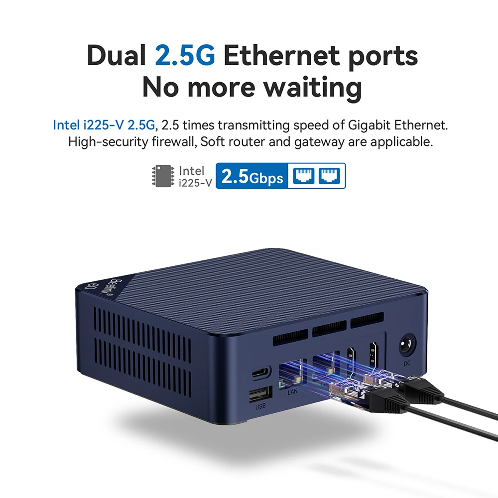 Beelink EQ12 ® Prozessor Alder Lake-N100 Mini-PC Dual 2,5 G LAN 
