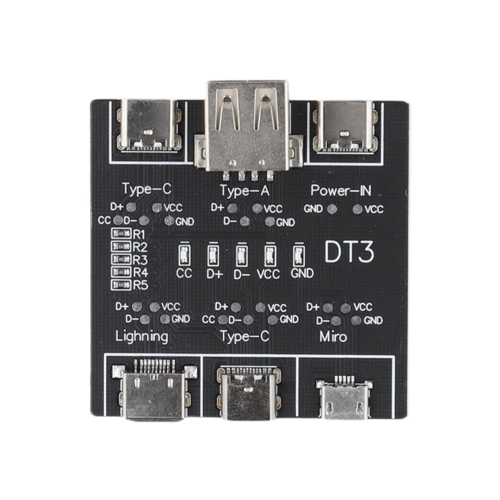 DT3 데이터 케이블 테스트 PCB 보드 USB 케이블 테스터 USB 타입-C 데이터 케이블 감지 보드 데이터 케이블 온오프 감지 보드 (iOS 및 안드로이드용)