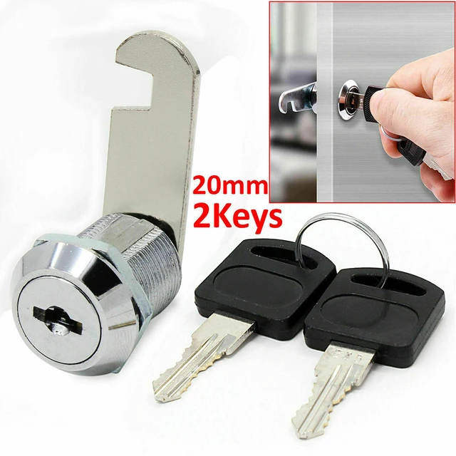 16/20/25/30mm Cam Lock Door Barrel Drawer Cabinet Mail Box Locker Cupboard  2 Key