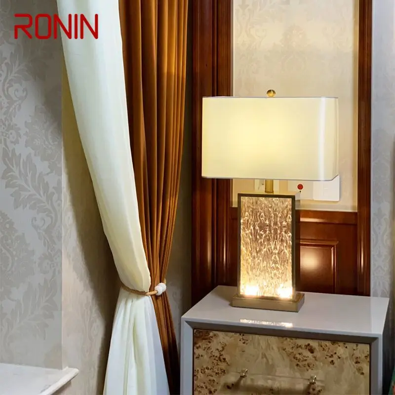 

RONIN Nordic Modern Glaze Table Lamp Fashionable Art Iiving Room Bedroom Hotel LED Personality Originality Desk Light