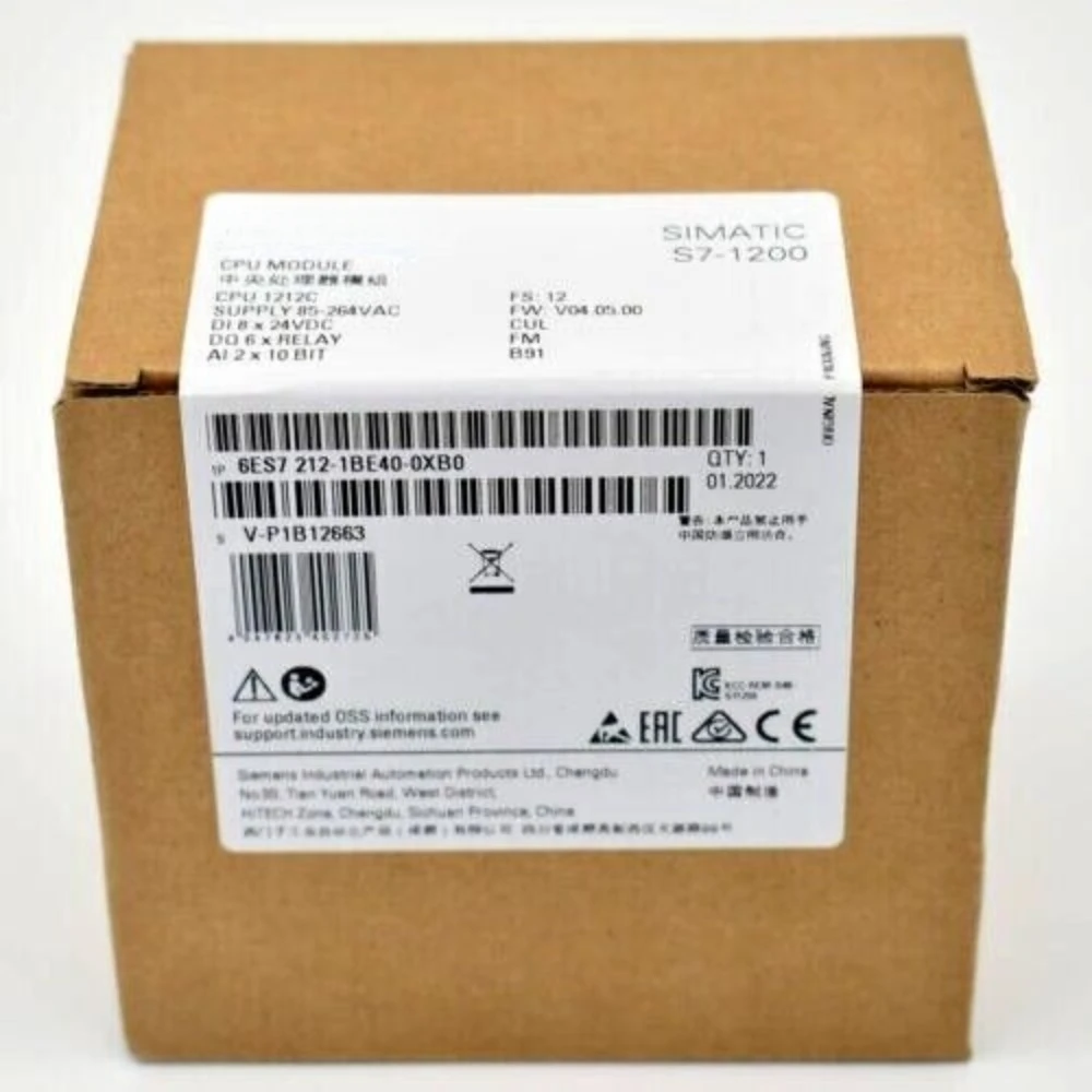 Muslimatic S7-1200 Cpu 1212C Modulo Processore Plc 6 Es7 212-1Be40-0Xb0 Nuovo Originale