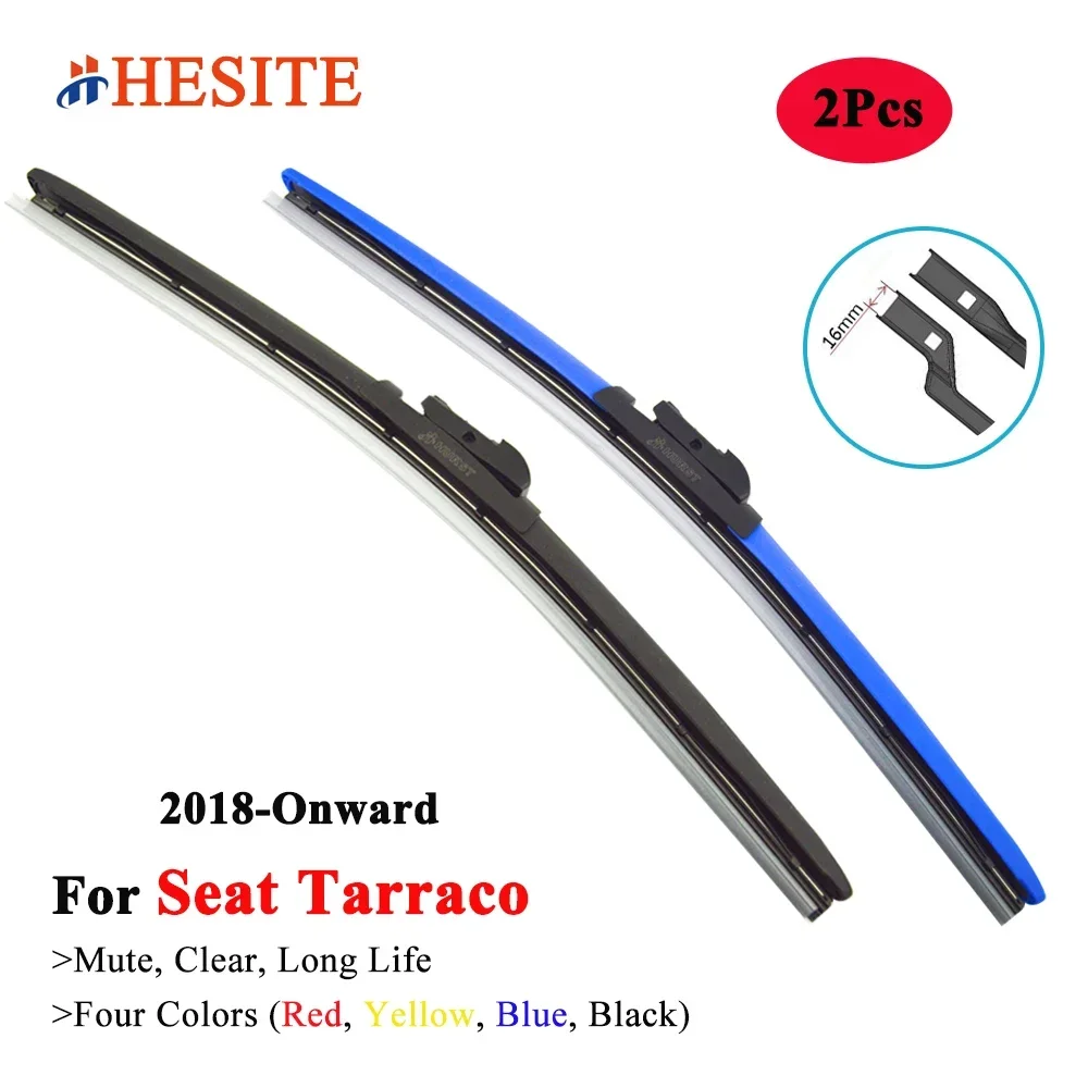 

HESITE Colorful Wiper Blades For SEAT Tarraco KN SUV 2018 2019 2020 2021 2022 2023 Auto Exterior Accessories For Car Replacement