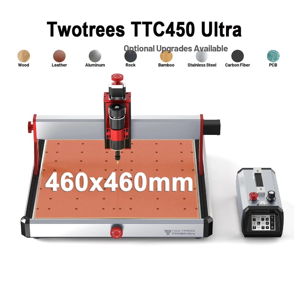 Twotrees TTC450 Ultra CNC Router Machine 2-in-1 Laser Engraving