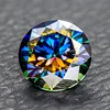 Moissanite Stone Round Cut Rainbow Purple Gemstone Lab Grown Diamond for DIY Jewelry Making Materials with GRA Certificate 1