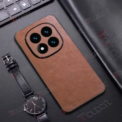 Deluxe Retro Leather Phone Case - Business Durable Cover - Redmi Note 14S (Light Brown)