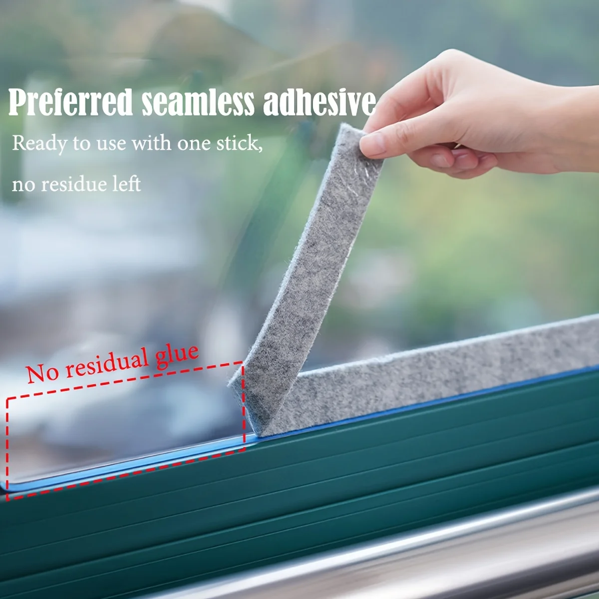 1 Roll (1.57inch x) Self-Adhesive Felt Window & Door Stickers - Anti-Condensation Tape, -Felt Pads, Easy Install/Remove