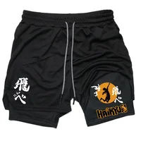 Anime Haikyuu Shorts Quick-drying Fitness Performance Shorts For Men Sport Workout Training Bodybuilding Volleyball GYM Shorts 1