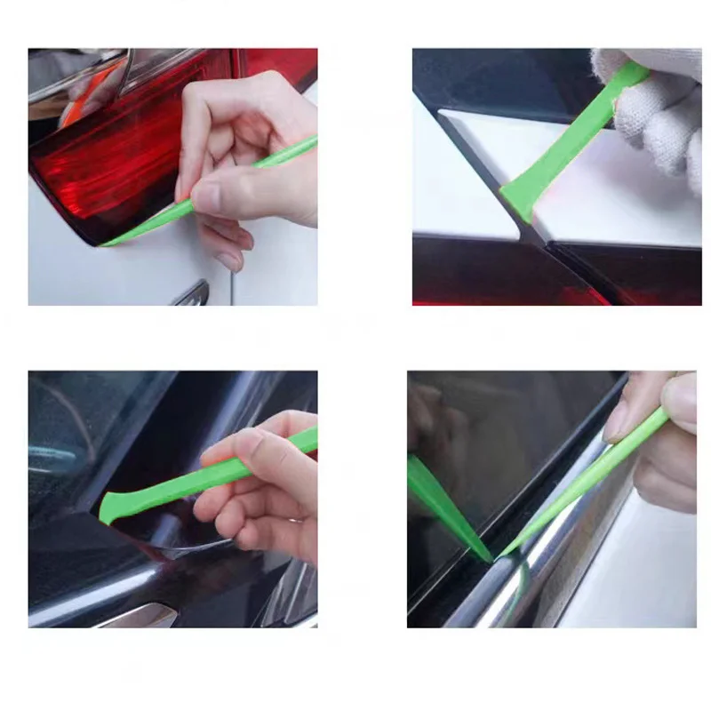 Car Wrapping Tools 3Pcs Micro Squeegee Curves Slot Tint Edge Trimming Squeegee Edge-closing Scraper Vinyl Wrap Applicator Tool Kit