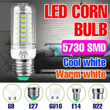 

E27 LED Lamp E14 Candel Light B22 Spotlight G9 Bombilla Led Chandelier Bulb GU10 Corn Lamp 220V Household Energy Saving Lampara