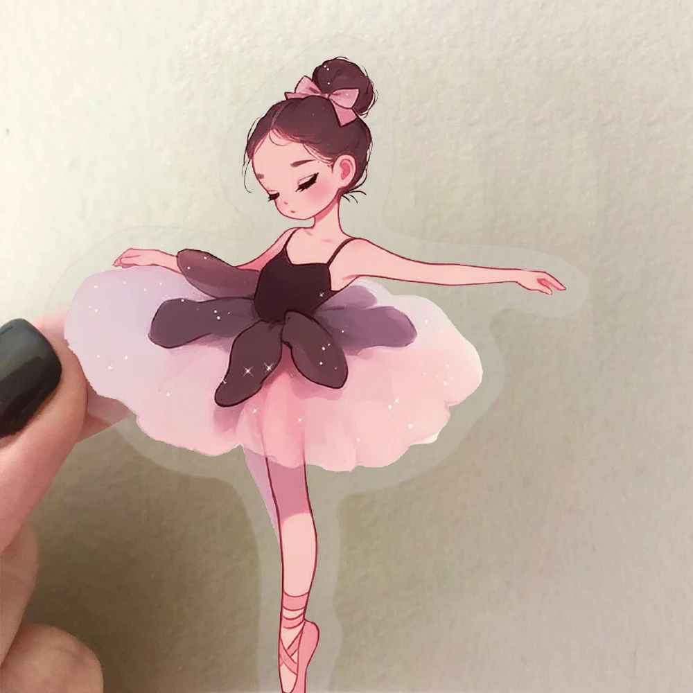 50 stücke Ballett Mädchen Serie Aufkleber Exquisite Mädchen Kleidung Materialien Telefon Fällen Laptop Wasserdichte kinder Spielzeug PET Aufkleber – Detail 4