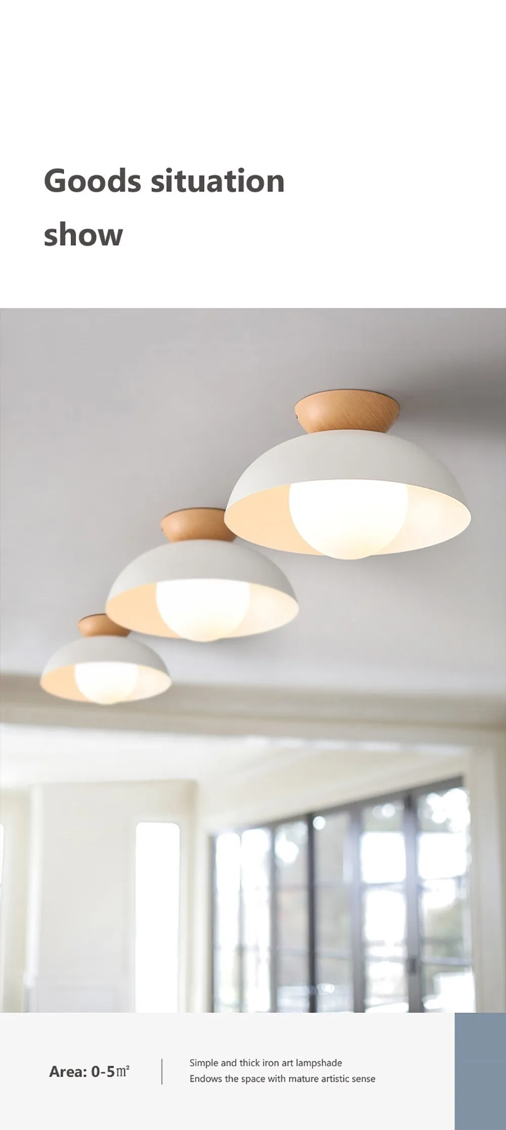 Nordic Wooden Led Ceiling Light