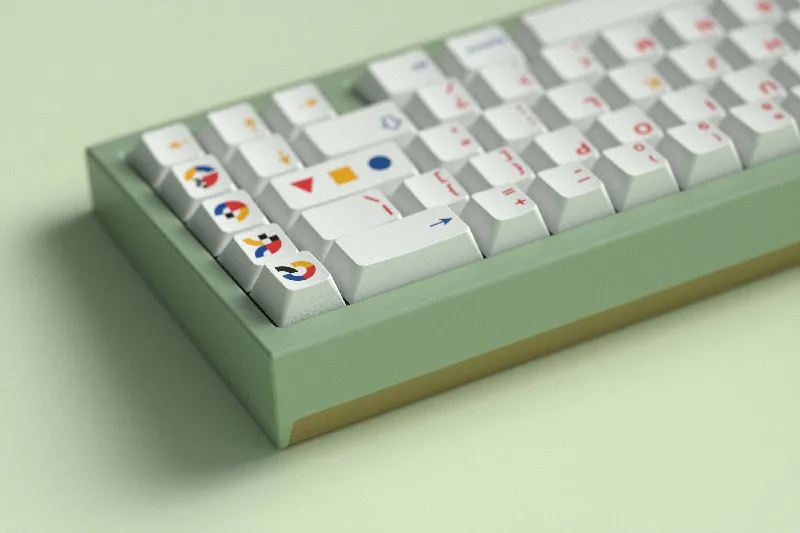 QwertyKeys QK65 Keycap Set für Mechanische Tastatur, Kirsche 