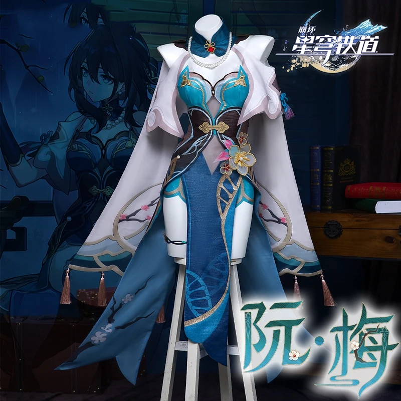 

Hot Game Honkai: Star Rail Doujin Ruan Mel Cosplay Costume Women Sexy Cos Dress Carnival Comic-con Party Suit Full Set In Stock