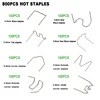 800/600/100PCS Hot Staples Plastic Welding Nail Welding Nail Pre Cut Wave Staples Bumper Repairs Auto Plastic Repair 0.6/0.8mm 2
