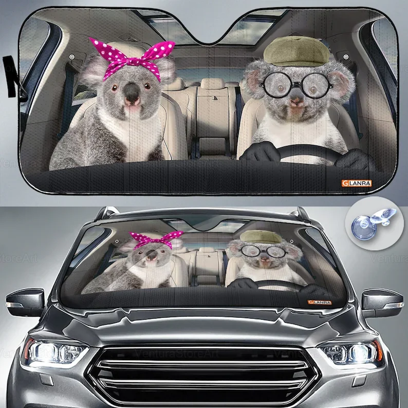 

Koala Couple Car Sun Shade, Koala Auto Car Sun Shade, Koala Lovers, Funny Gift, Koala Sun Shade, Car Sun Protector PHT092205J01