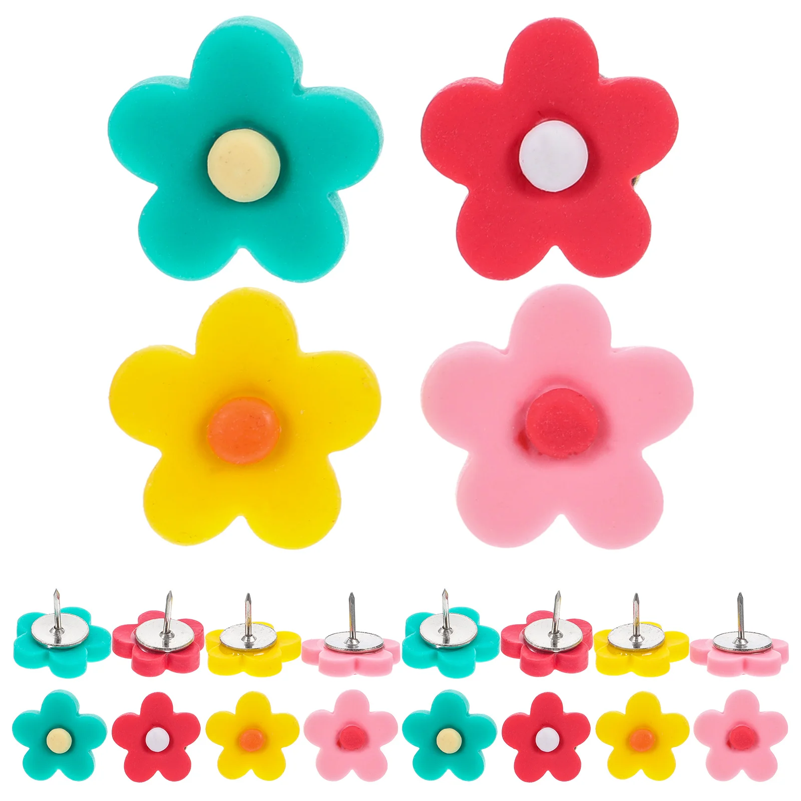 20Pcs Drawing Push Pins Flower Design Thumb Tacks Map Tacks Drawing Pins Map Thumb Tacks