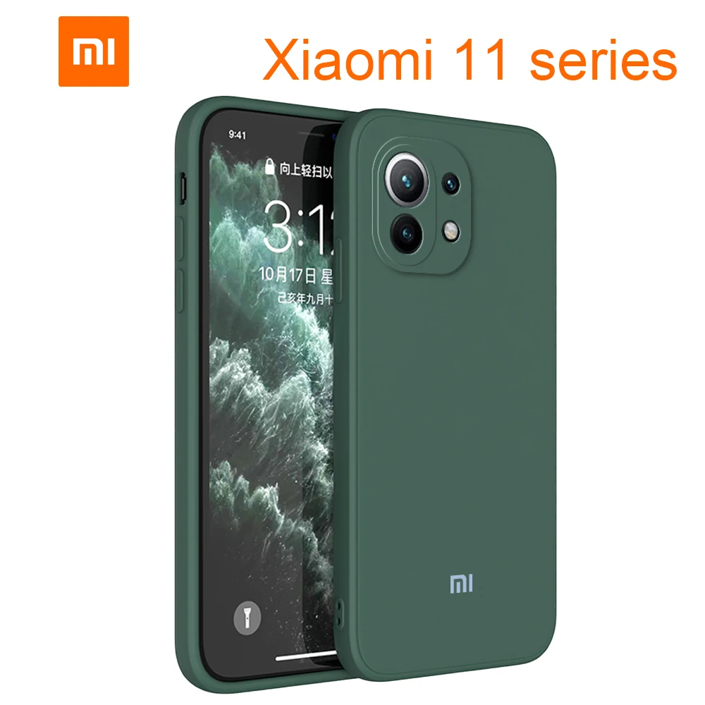 

xiaomi 11 case Liquid Silicone Case For MI 11 11X 11 lite 11Pro 11 Ultra With Logo