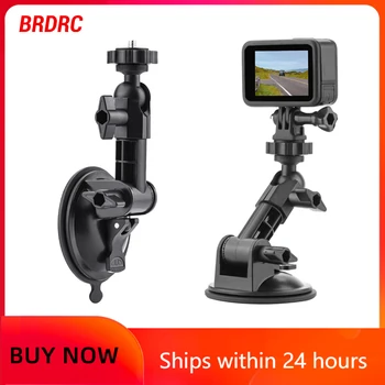 Support de caméra à ventouse pour téléphone de voiture, support de caméra d'action, pompe à main, ventouse 360 °   1/4" réglable pour GoPro/Insta360/DJI Action 5 1
