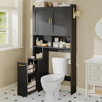 Over-the-Toilet Pulley Storage Cabinet 1