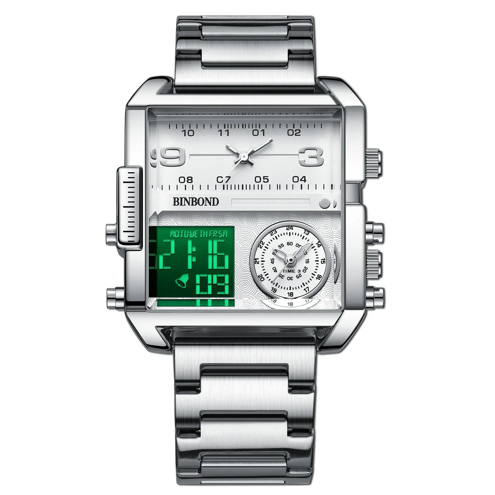 Watch Oversized Dial Multi-Function Sports Quartz Watch Men's Table Men's Watch Fashionh