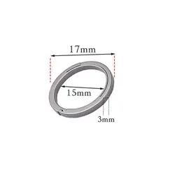Premium Titanium Alloy Lightweight Key Rings & Keychain Pendant (17mm)