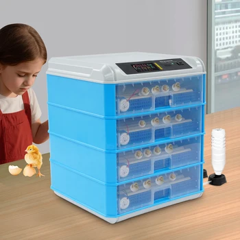 80W US Standard Egg Incubator Adjustable Temperature Humidity Drawer Egg Tray With Egg Lamp For Poultry Hatching