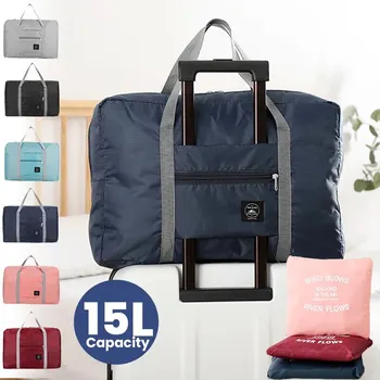 Borsa da viaggio pieghevole alla moda: borsa per bagagli da trasporto di grande capacità e antispruzzo per fitness unisex e viaggi natalizi
