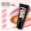 Morovan Poly Gel Nail Kit Starter Kit: 6 Colors with U V Lamp Complete Nail Extension Poly Gel Kit for Beginners 4