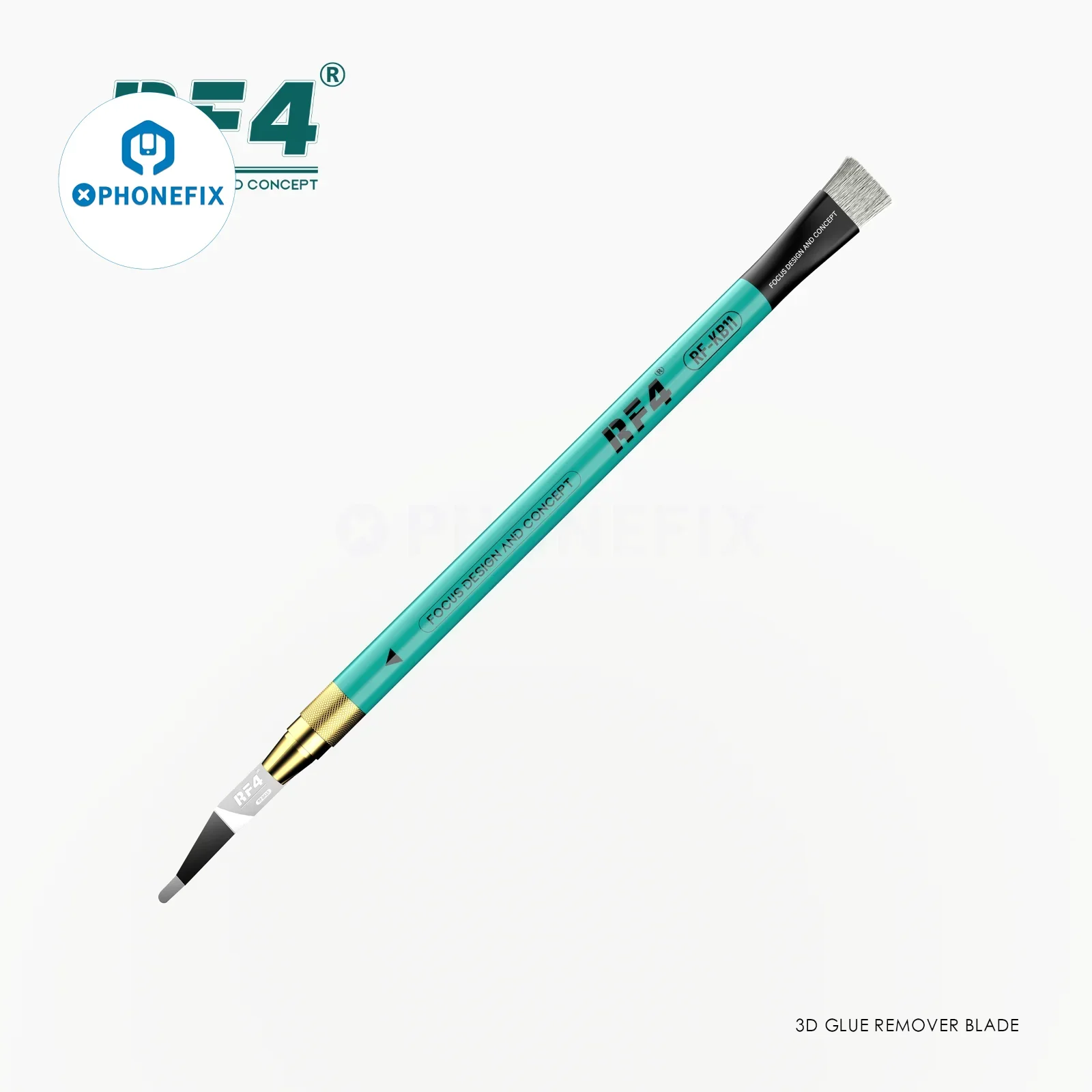 RF-KB11 3D нож для удаления клея с антистатической щеткой для NAND IC CPU, многослойная очистка материнской платы, инструмент для выскабливания