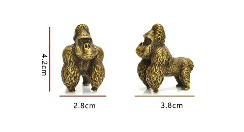 Brass Tabletop Decorations Made Of Old And Micro Carved Diamond Gorilla Monkey Tea Pet Decorations Office Tabletop Decorations