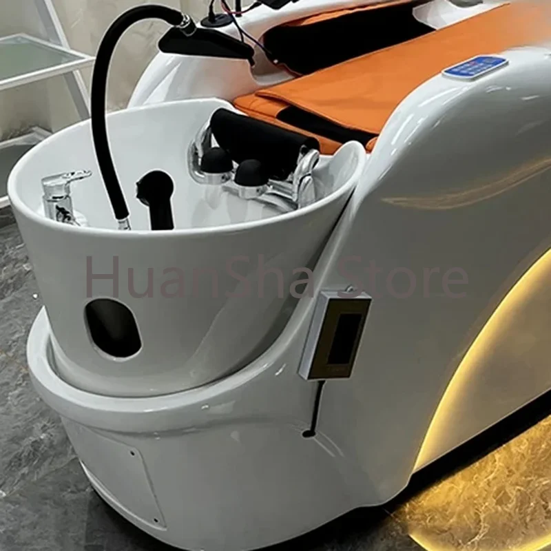 Head Spa Beauty Salon Chair Professional Stylist Japanese Shampoo Chair Hairdressing Massage Silla Peluqueria Furniture LJ50SC