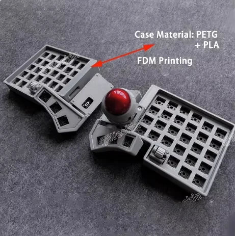 Weekin CCK-BALL スプリットキーボードクロスデュアルノブ調整可能な