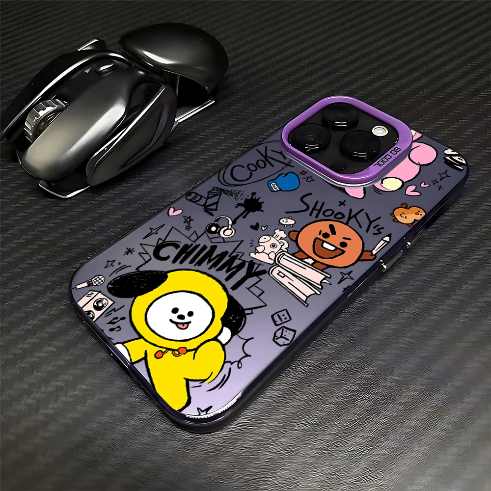 Adorable Cartoon Character Phone Case with Anti-Fall Matte Finish