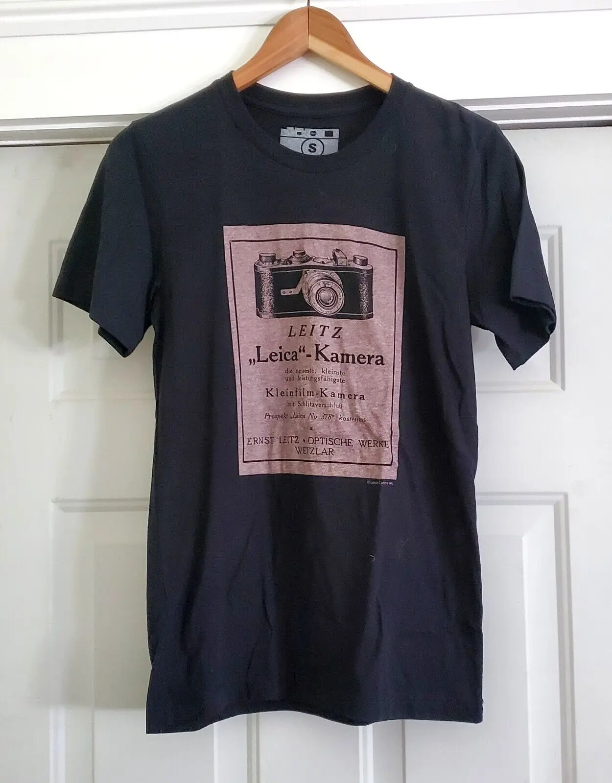 T-Shirt Fotocamera Leica-Pubblicità Vintage Leica Kamera-Taglia Piccola