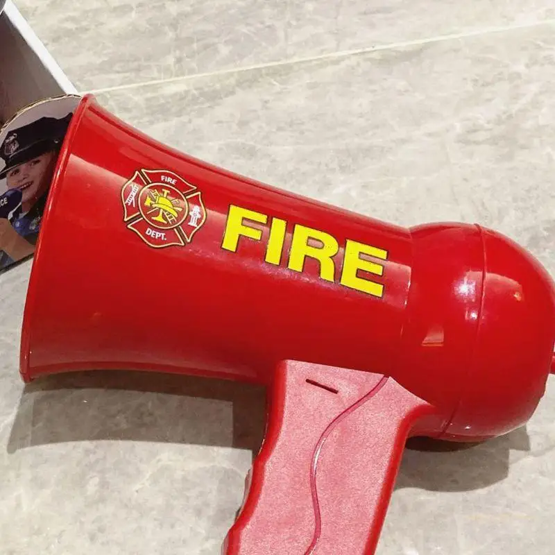

Y4UD Kids Megaphone Toy Voice Maker Siren Toy Firefighter Pretend Props Child Party S