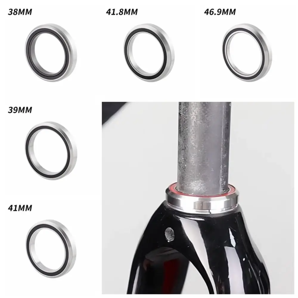 Bike Headset Bearings Titanium Bicycle Headset Bearing 38/41.8/46.9/52MM Bearing Bicycle Headset Repair Repair Parts Ring