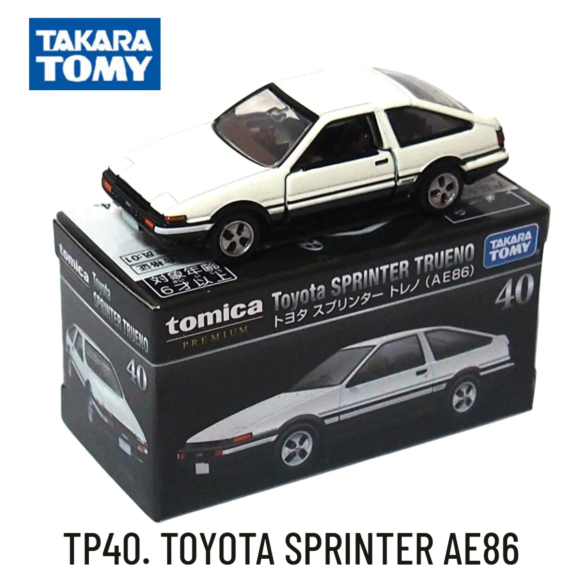 Takara Tomy Tomica Premium TP, TOYOTA SPRINTER AE86 Scale Car Model Replica Collection, Kids Xmas Gift Toys for Boys takara tomy tomica premium tp scale car model toyota honda nissan perfect kids room decor xmas gift toys for baby boys