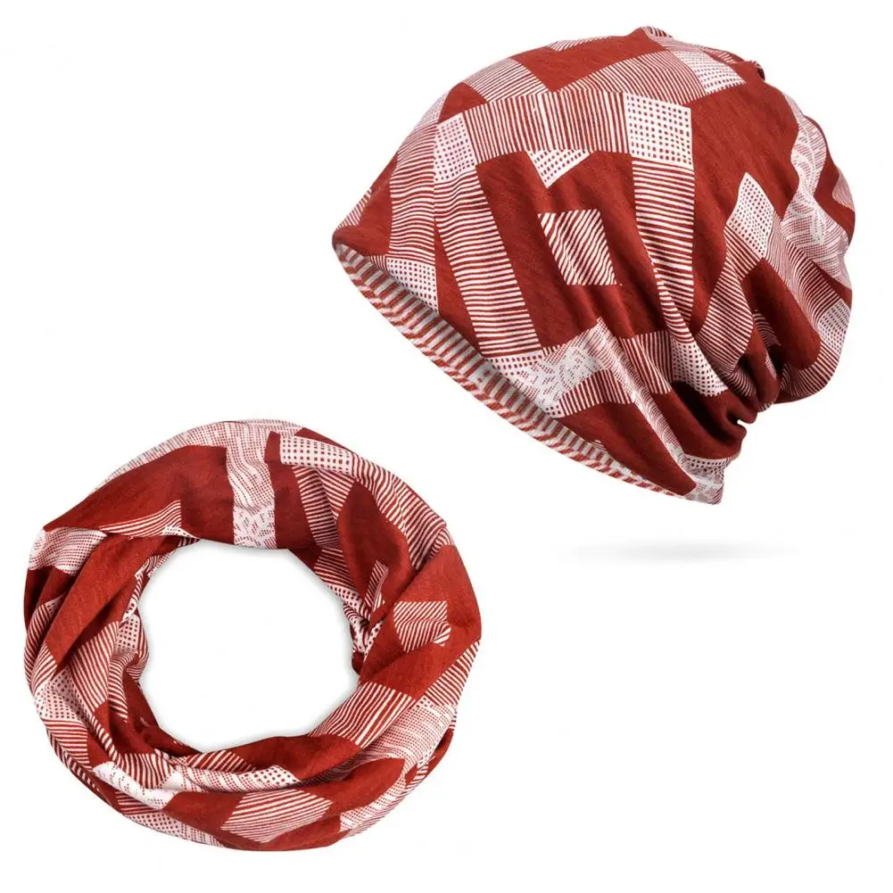 

Geometric Pattern Hat Multifunctional Hat F Geometric Print Unisex Winter Hats Stylish Warm Lightweight Accessories for Men
