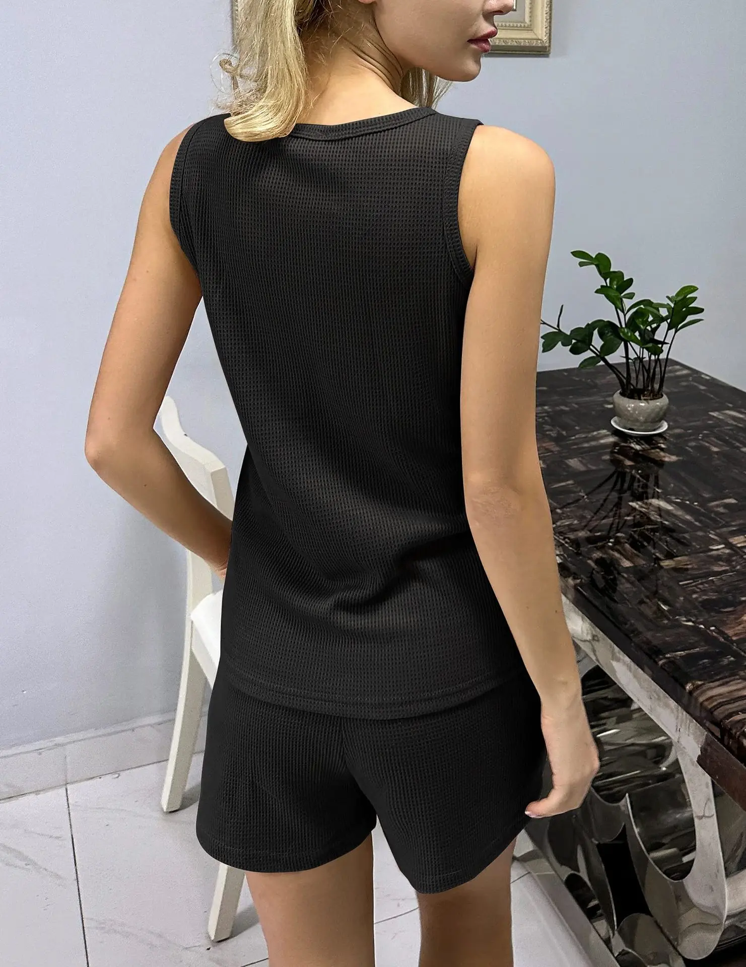 Summer New Loose Fashion Casual Sportswear V-neck T-shirt Vest Shorts Pant Suit