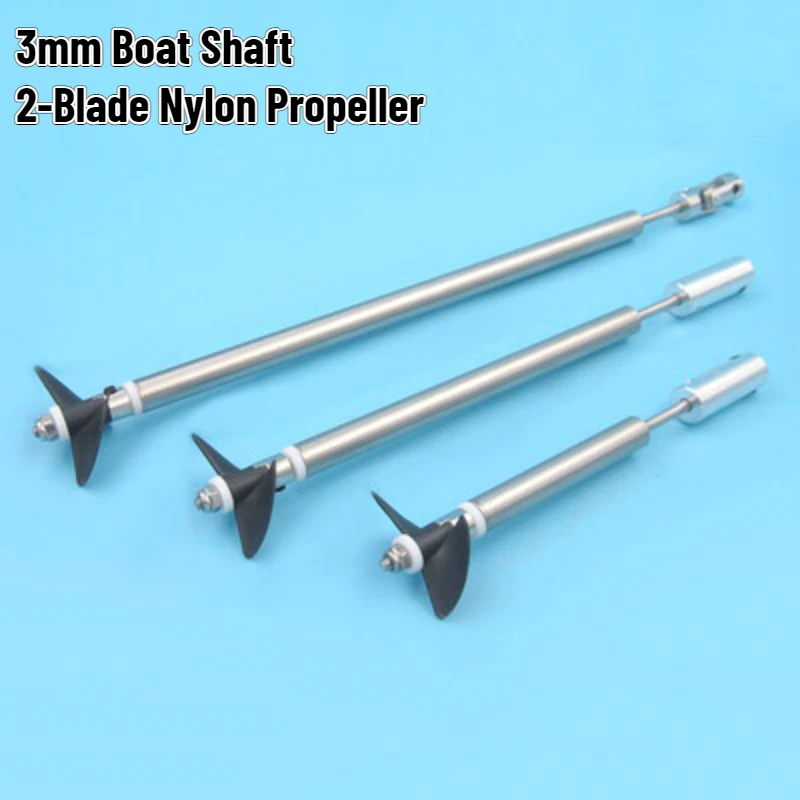 

3mm RC Boat Shaft L10/15/20cm Stainless Steel Drive Shaft+Shaft Sleeve+2 Blade Nylon Propeller+Coupling (A)/Cardan Joint (B) Set