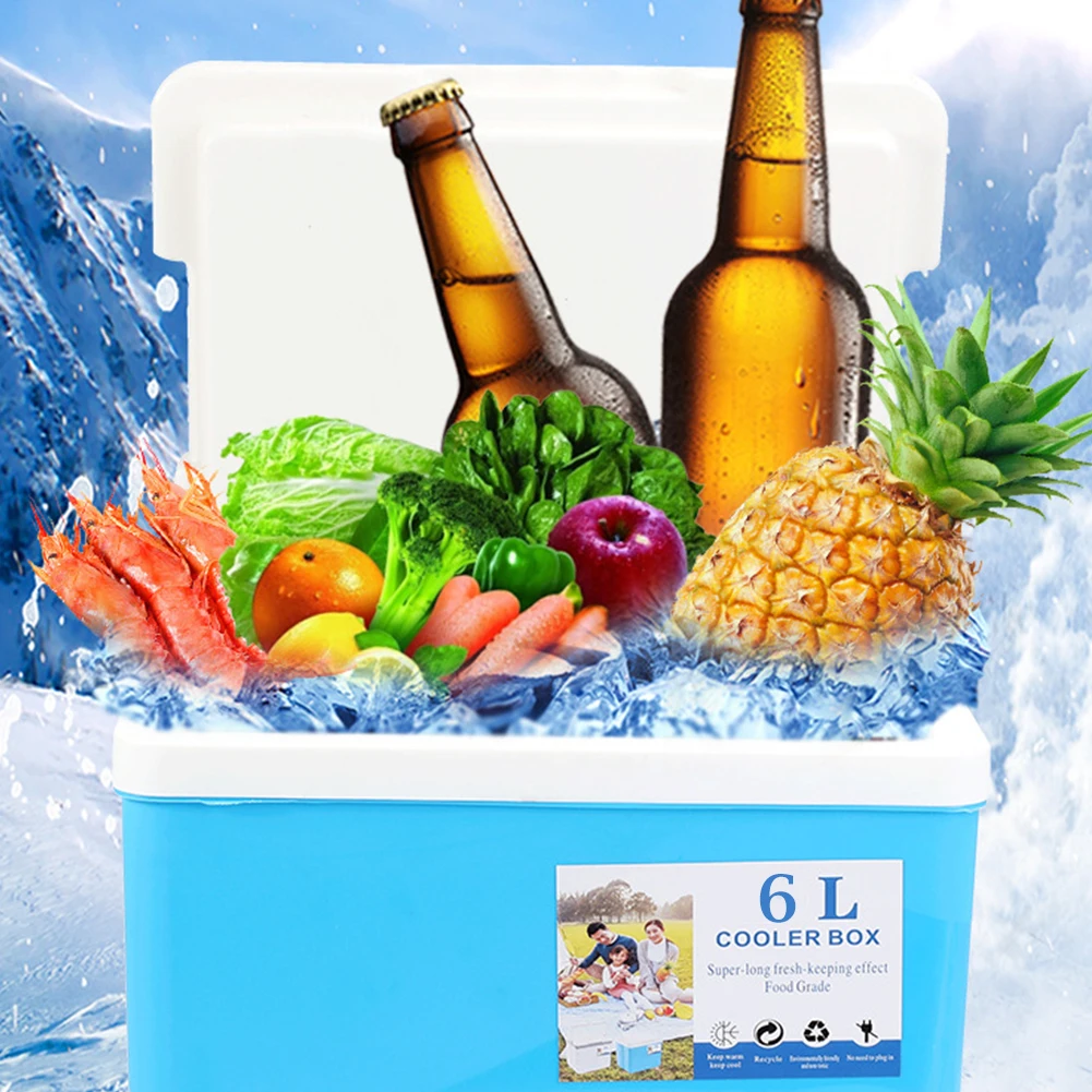 캠핑 냉장고 인큐베이터 대용량 자동차 아이스 버킷, 맥주 주스 음료 냉각 버킷, 신선한 유지, 차가운 아이스 박스, 6L