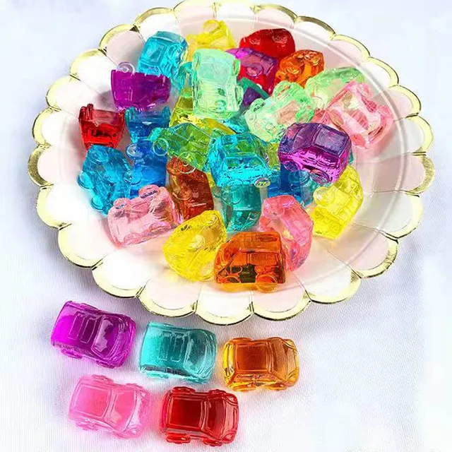 Small Plane Car Toy Models Pirate Treasure Acrylic Crystal Gems Diamond Shape Birthday Party Favors Gift For Kids Regalos Niños 5